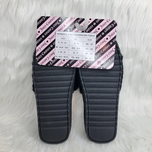 Juicy Couture Faux Fur Slides Slippers. - Picture 5 of 5